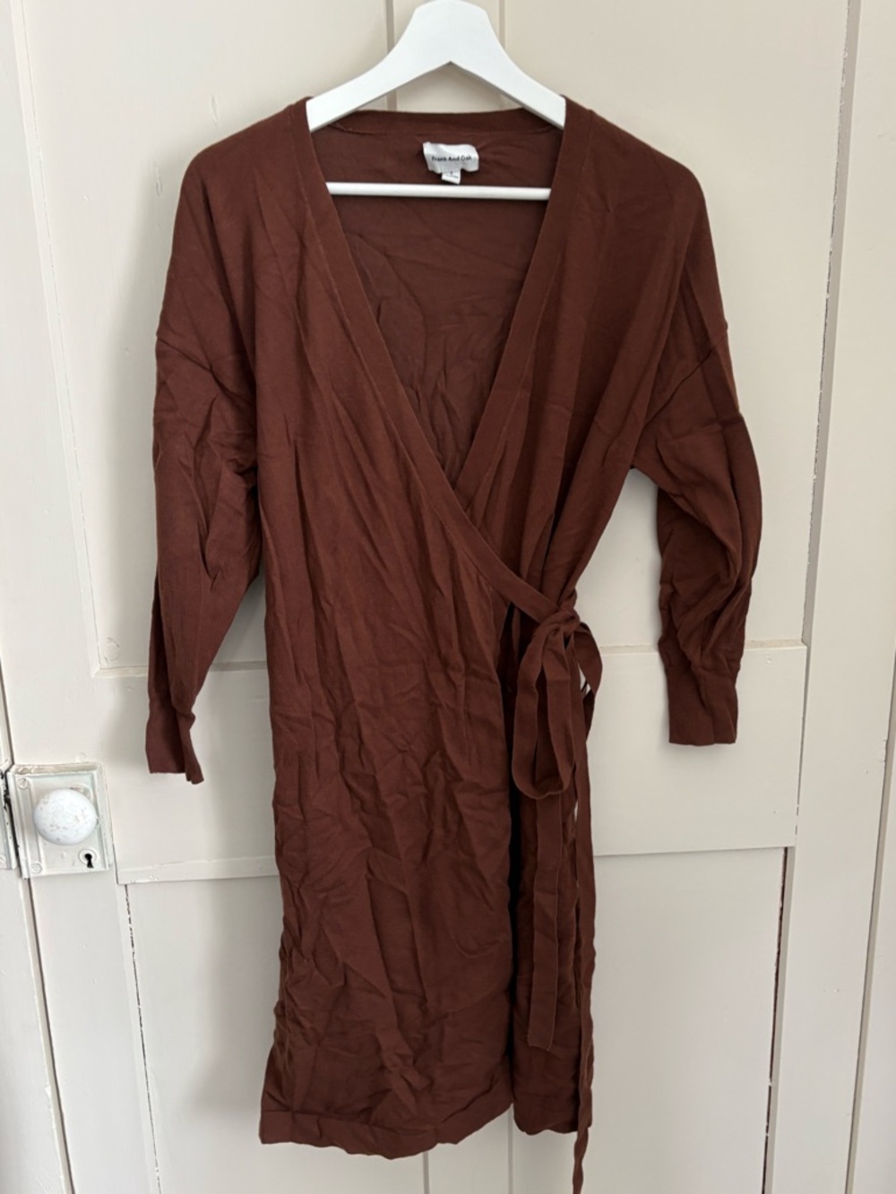 Frank and Oak knit wrap dress